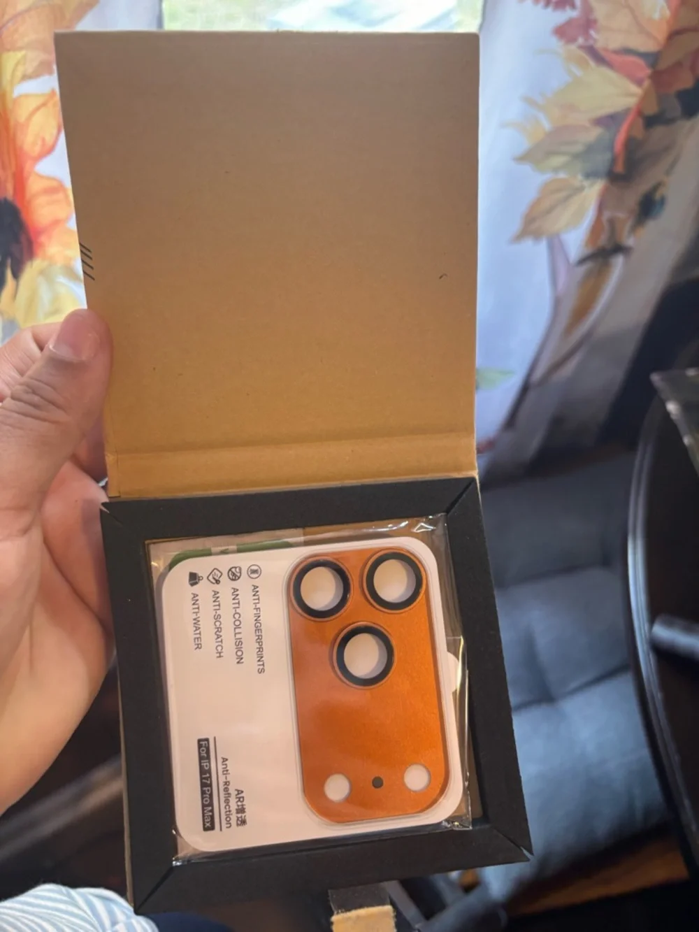 Orange Camera Lens Protector Cover for Cell Phone